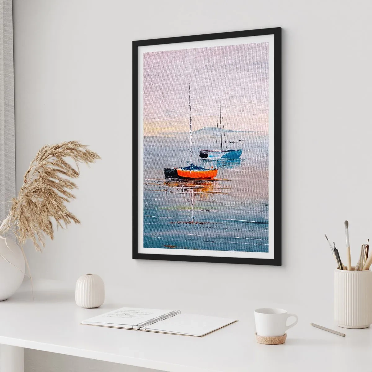 Poster in einem schwarzem Rahmen - Wohlverdiente Ruhe - 61x91 cm