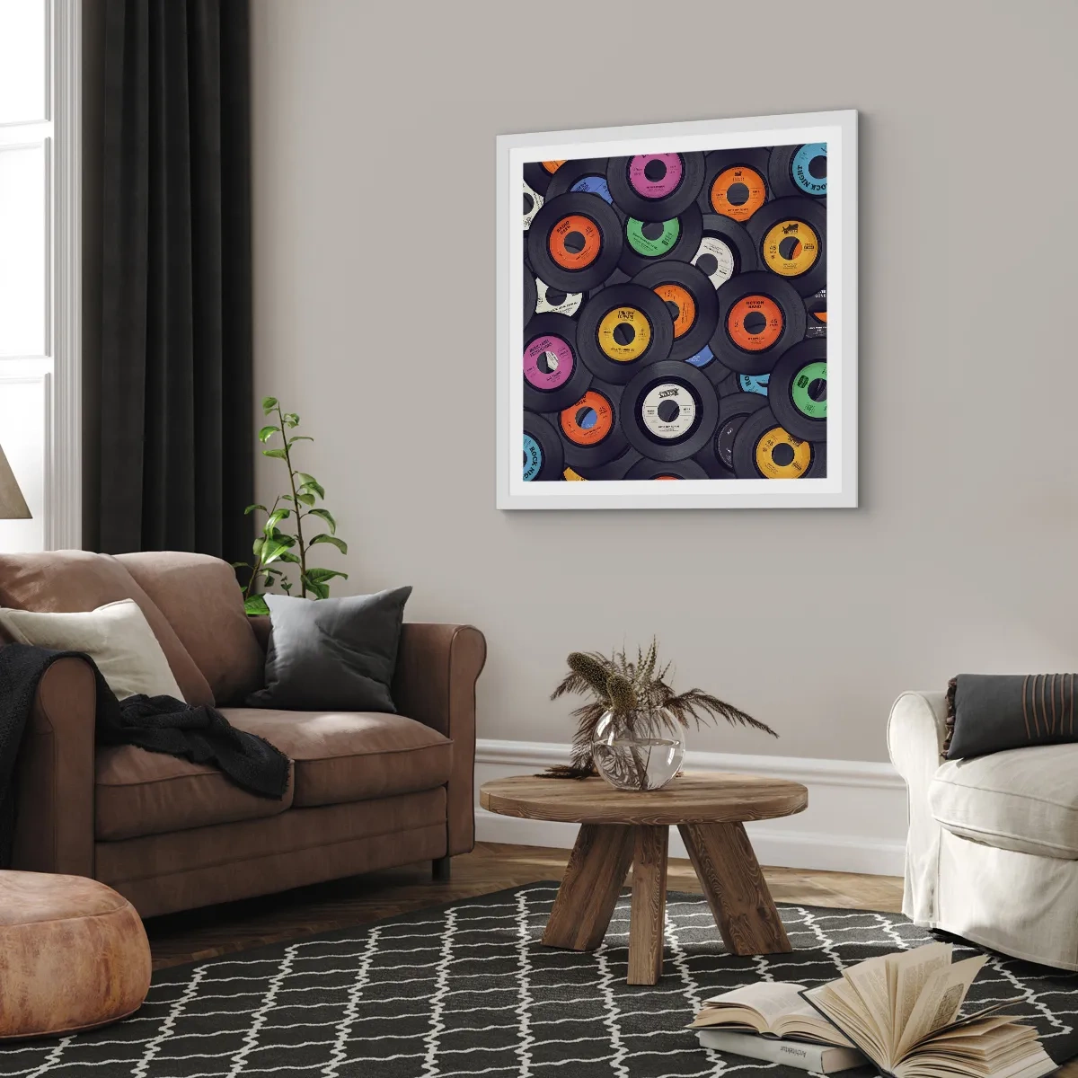 Poster in einem weißen Rahmen - Farben der Klassiker - 60x60 cm