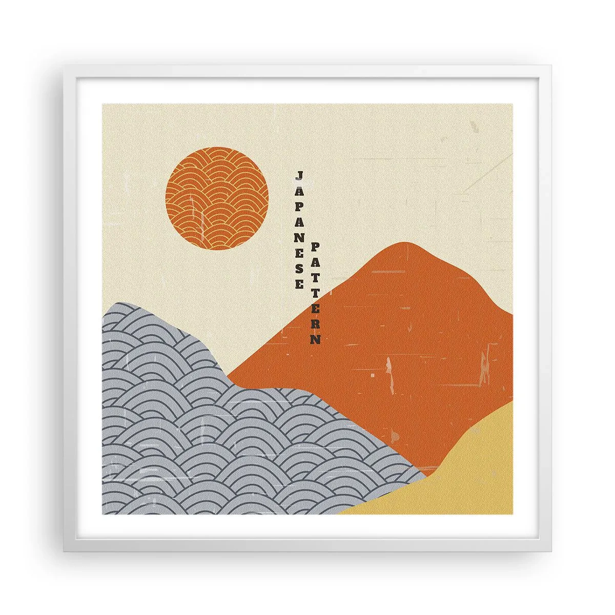 Poster in einem weißen Rahmen - Im japanischen Geist - 60x60 cm