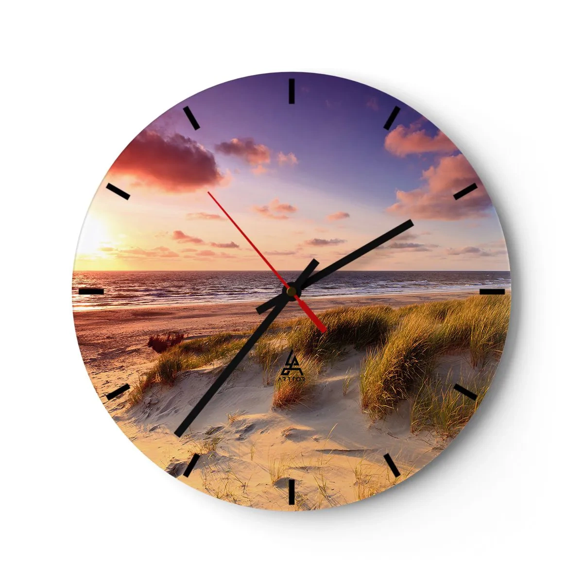 Wanduhr - Glasuhr - Die Luft riecht schon im Sommer - 40x40 cm