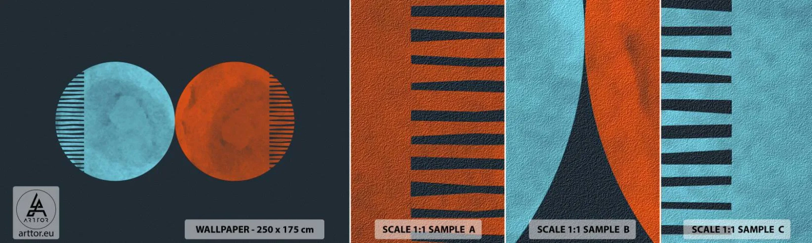 Fototapetenmuster Standard Eco - Nur Geometrie? - Abstraktion, Stück, Bezirke - 100x30 cm