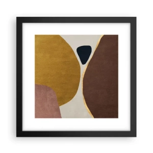 Poster in einem schwarzem Rahmen - Abstraktion – ein Ort im Raum - 30x30 cm