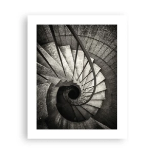 Poster - Treppe hoch, Treppe runter - 40x50 cm