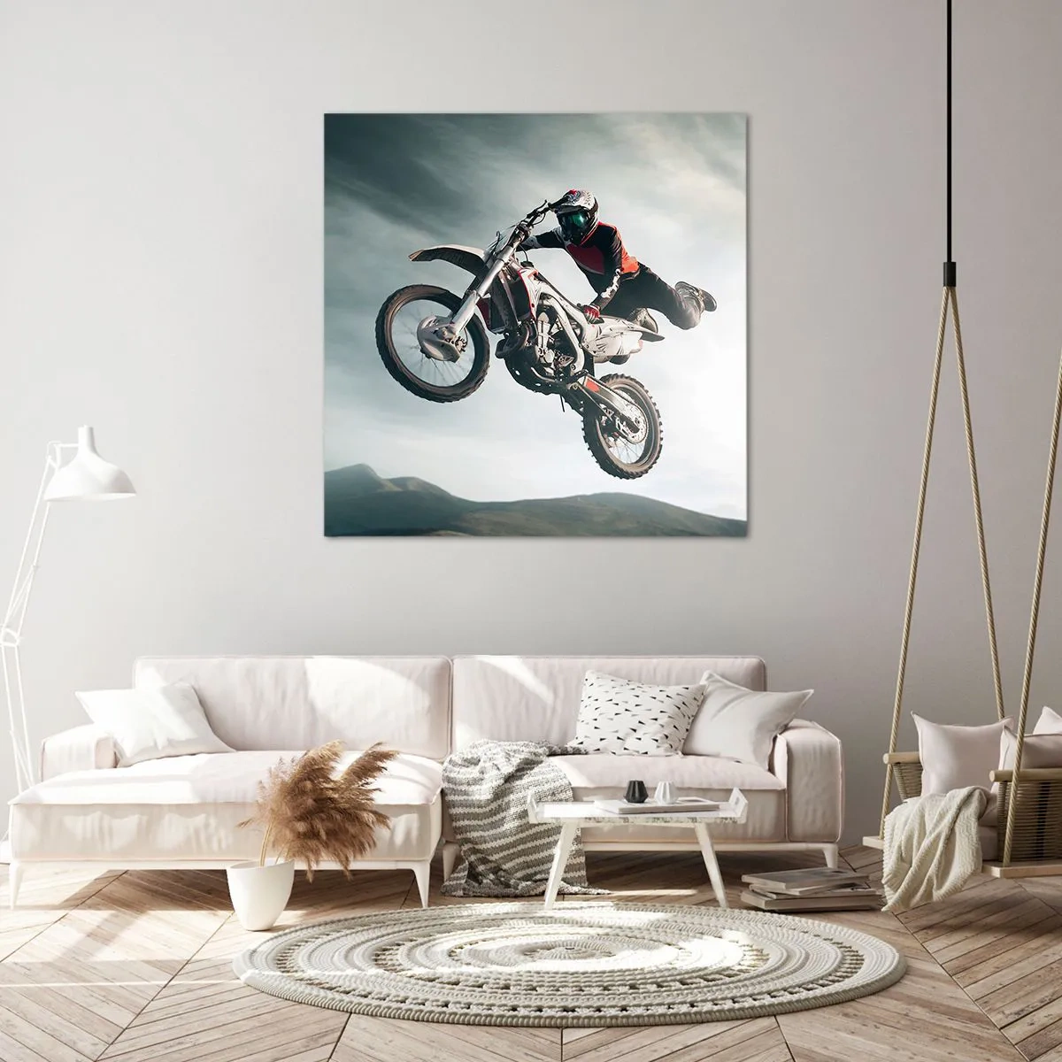 Bild auf Leinwand - Leinwandbild - Kein Spaß ohne Risiko - 30x30 cm