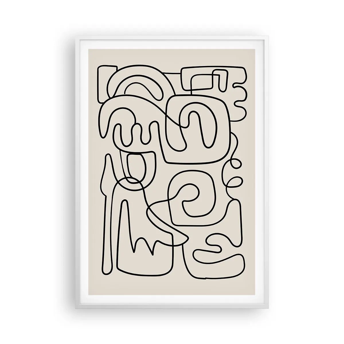 Poster in einem weißen Rahmen - Folge der Spur - 70x100 cm