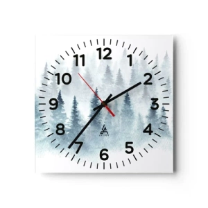 Wanduhr - Glasuhr - In Nebel gehüllt - 30x30 cm