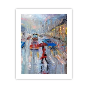 Poster - Regnerischer Nachmittag in der Stadt - 40x50 cm