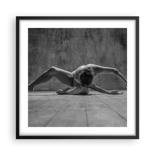 Poster in einem schwarzem Rahmen - Symmetrie gefunden - 50x50 cm