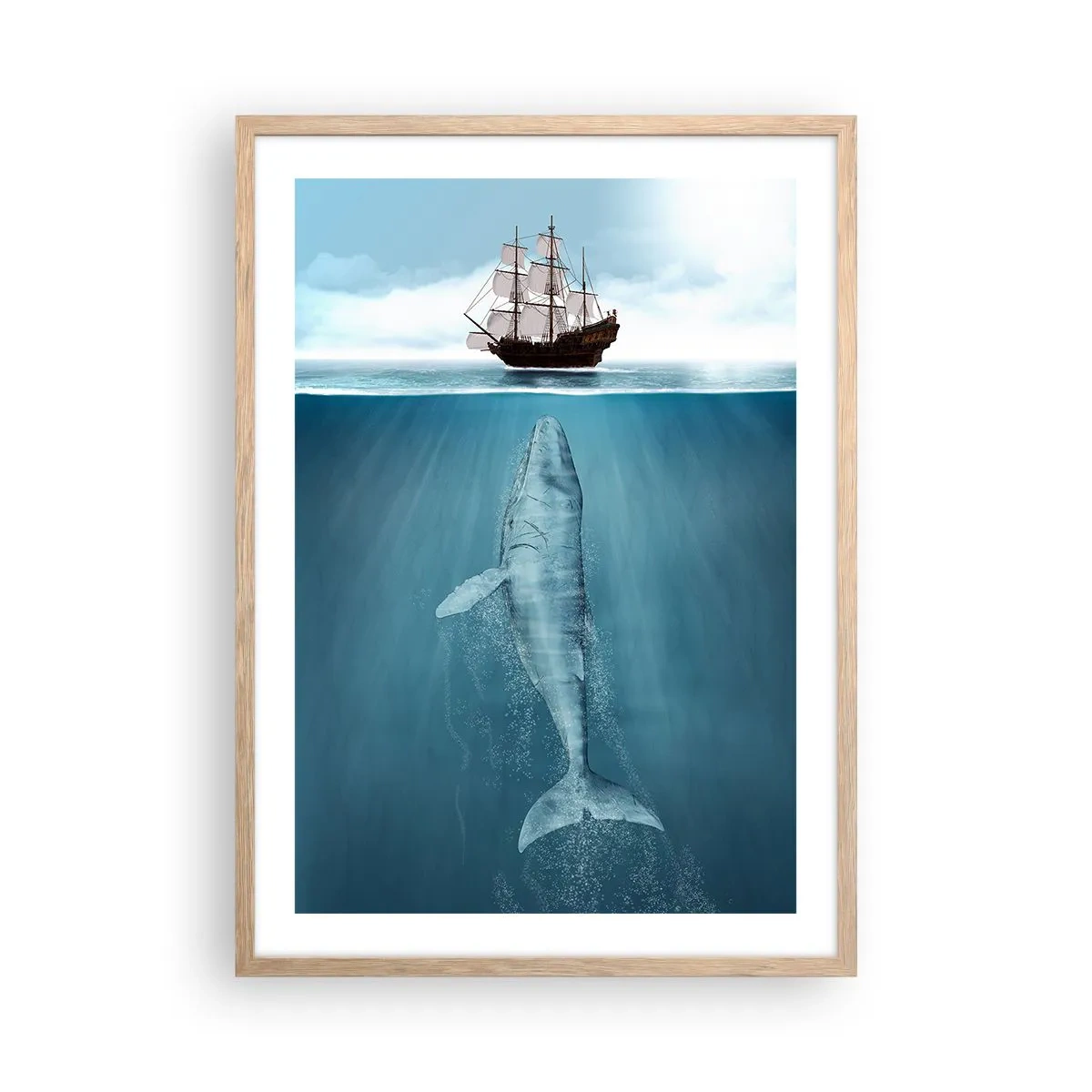 Poster in einem Rahmen aus heller Eiche - Es ist besser, es nicht zu wissen - 50x70 cm