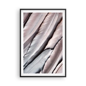 Poster in einem schwarzem Rahmen - In rosa Silber - 61x91 cm