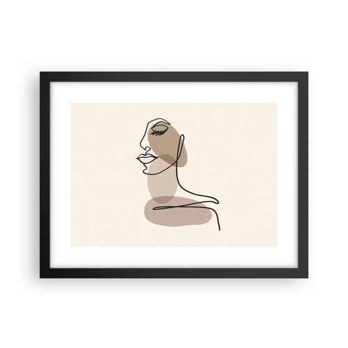 Poster in einem schwarzem Rahmen - Sich selbst zugehört - 40x30 cm