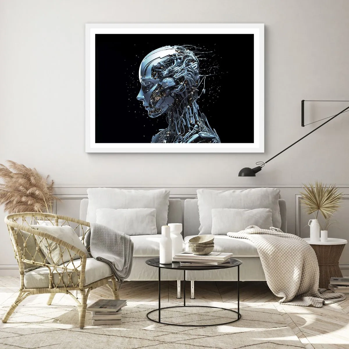 Poster in einem weißen Rahmen - Technologie ist eine Frau - 40x30 cm