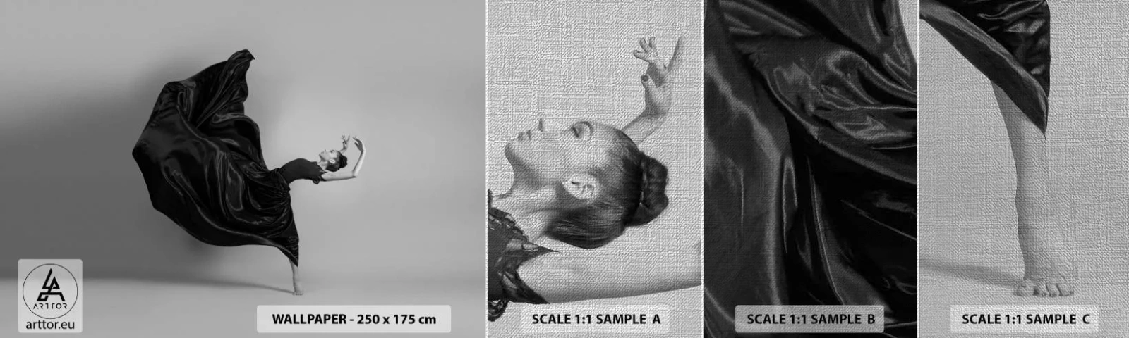 Fototapeten Muster Premium Canvas - Beflügelt durch die Musik - Tanzen, Frau, Tänzer - 100x30 cm