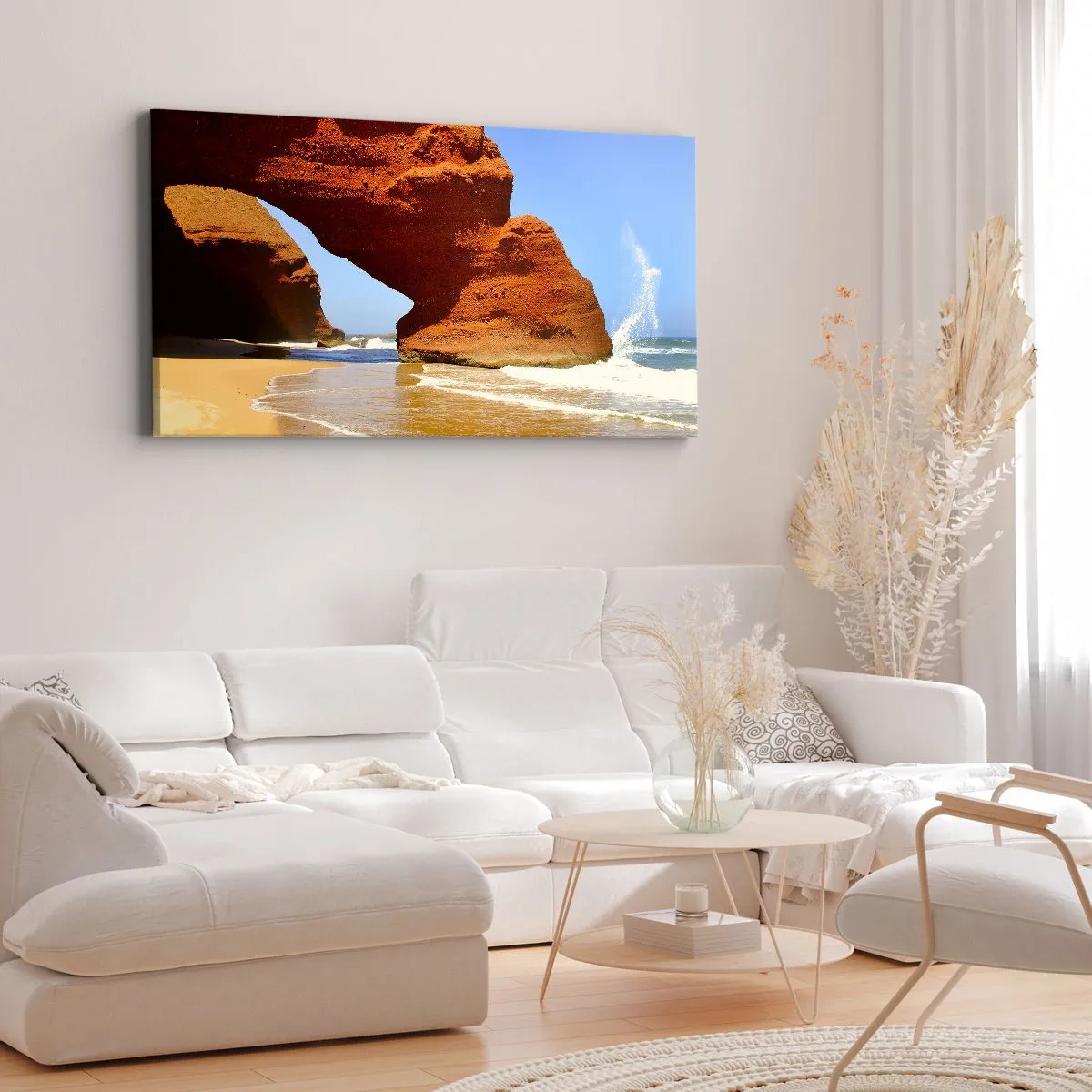 Bild auf Leinwand - Leinwandbild - Wasser und Wind seit Tausenden von Jahren - 90x30 cm
