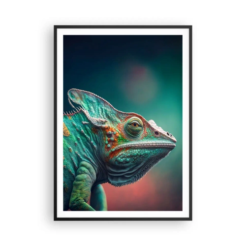 Poster in einem schwarzem Rahmen - Siehst du mich? Nicht gut… - 70x100 cm