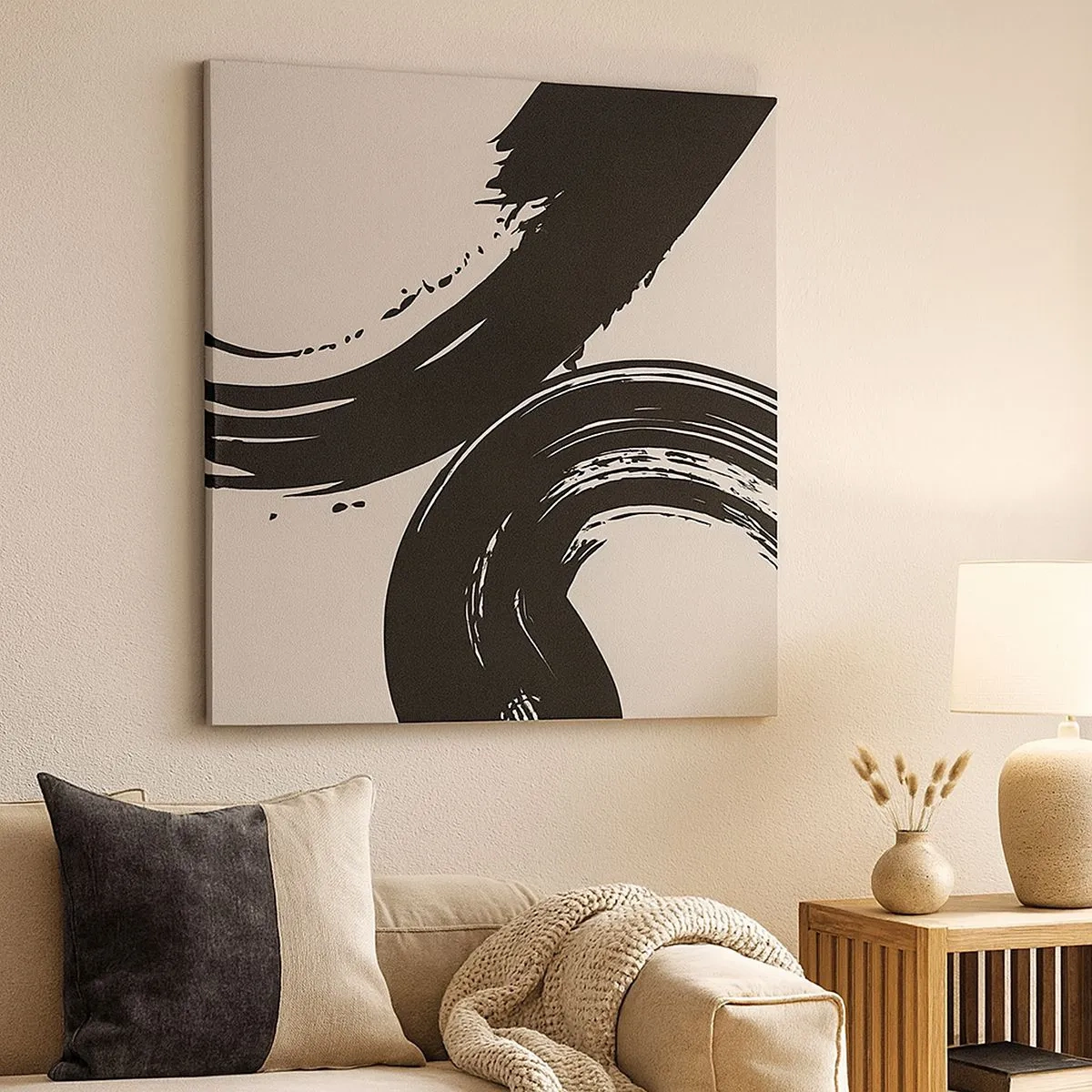 Bild auf Leinwand - Leinwandbild - Ausladend und kreisförmig - 30x30 cm