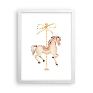 Poster in einem weißen Rahmen - Anmutiger Trab - 30x40 cm