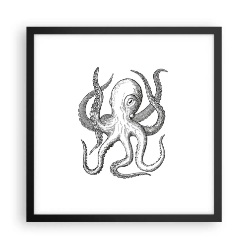 Poster in einem schwarzem Rahmen - Mit den Wellen tanzen - 40x40 cm