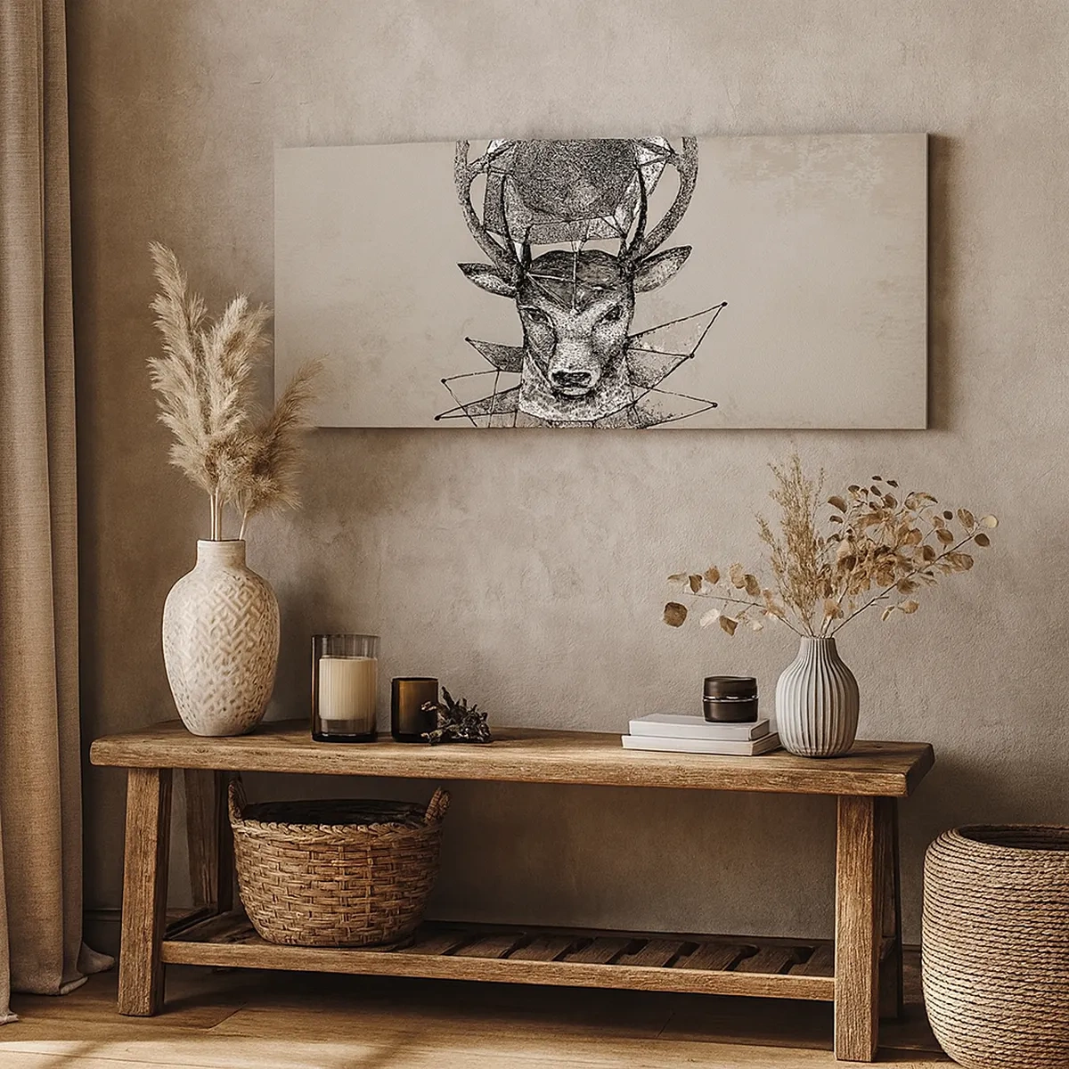 Bild auf Leinwand - Leinwandbild - St. sehen Hubertus - 30x30 cm