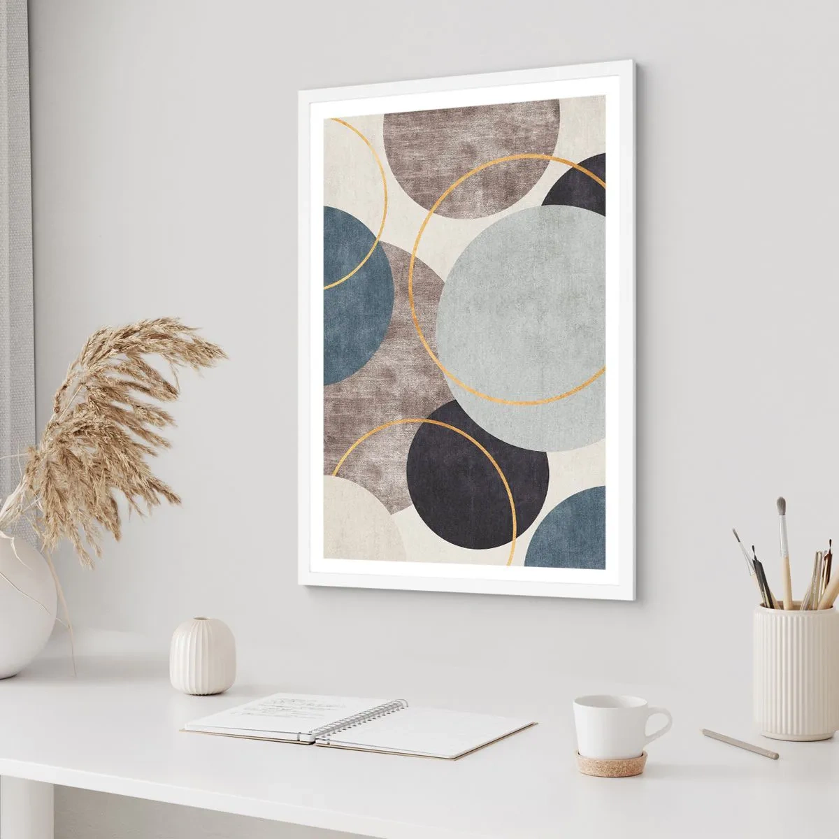 Poster in einem weißen Rahmen - Rad für Rad - 40x50 cm