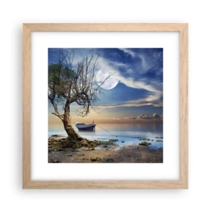 Poster in einem Rahmen aus heller Eiche - Ist das das Ende oder der Anfang? - 30x30 cm