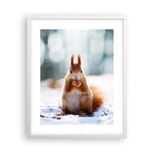 Poster in einem weißen Rahmen - Wo schaust du hin? - 40x50 cm