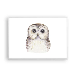 Poster in einem weißen Rahmen - Schau mir in die Augen - 100x70 cm