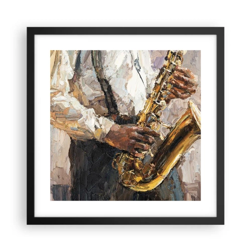 Poster in einem schwarzem Rahmen - Zeit fürs Solo - 40x40 cm