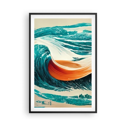 Poster in einem schwarzem Rahmen - Traum eines Surfers - 61x91 cm