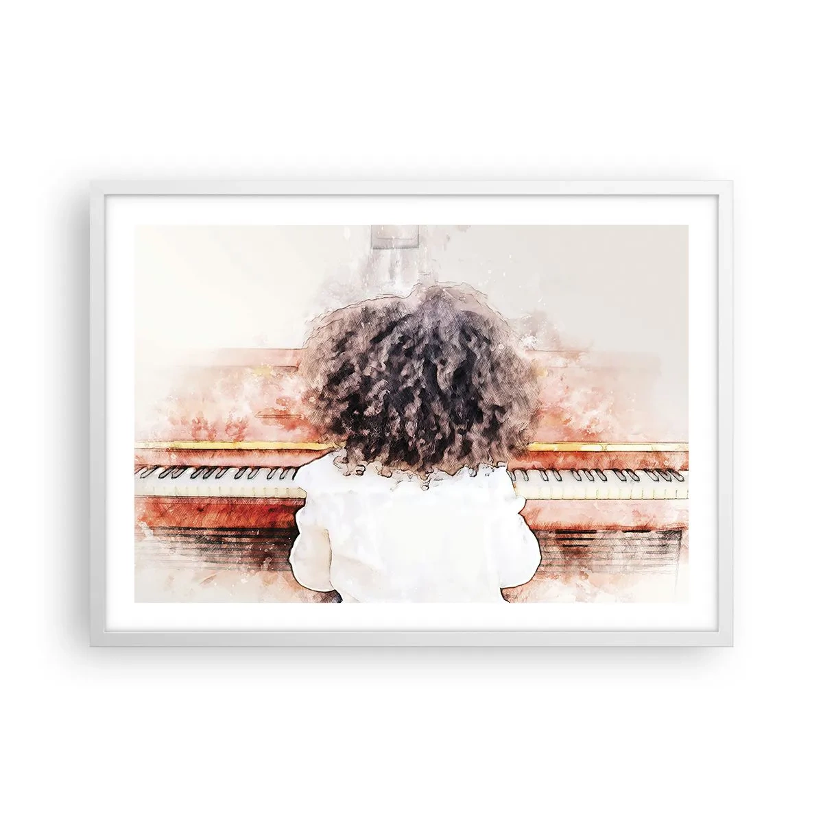Poster in einem weißen Rahmen - In der neuen Welt - 70x50 cm