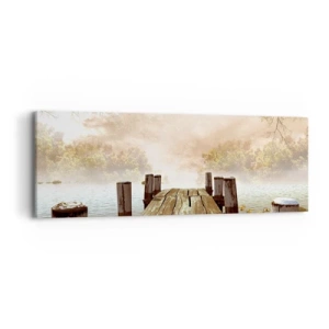 Bild auf Leinwand - Leinwandbild - Die milde Traurigkeit des Herbstes - 90x30 cm