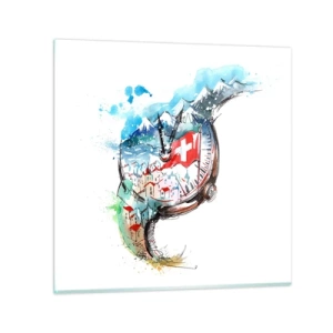 Glasbild - Bild auf glas - Der Geist der Schweiz - 70x70 cm