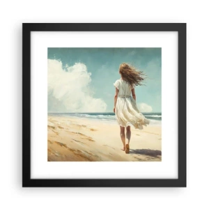 Poster in einem schwarzem Rahmen - Der Sonne und dem Wind begegnen - 30x30 cm