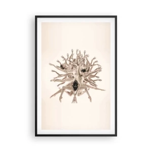 Poster in einem schwarzem Rahmen - Aufblühen im Tanz - 61x91 cm