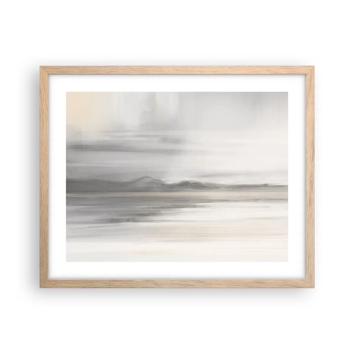 Poster in einem Rahmen aus heller Eiche - Nachdenkliche Distanz - 50x40 cm