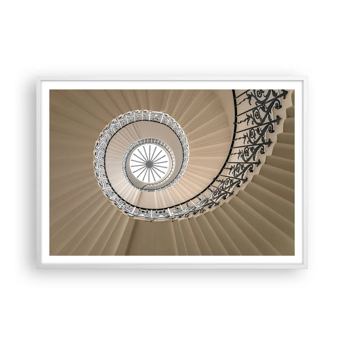 Poster in einem weißen Rahmen - Im Inneren der Muschel - 100x70 cm