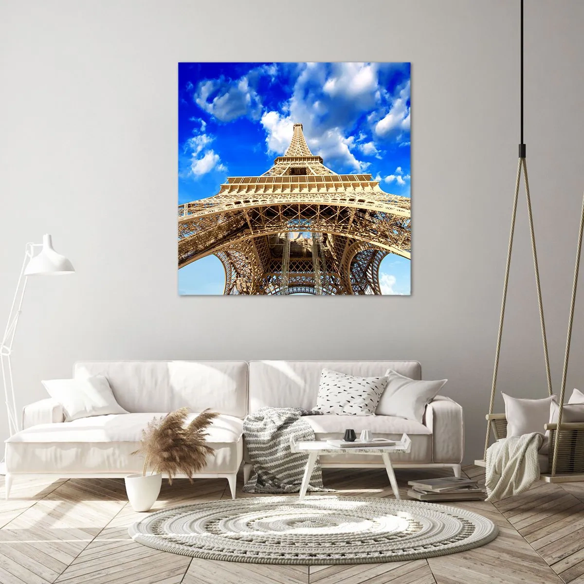 Bild auf Leinwand - Leinwandbild - In den Himmel und in die Wolken gehen - 50x50 cm