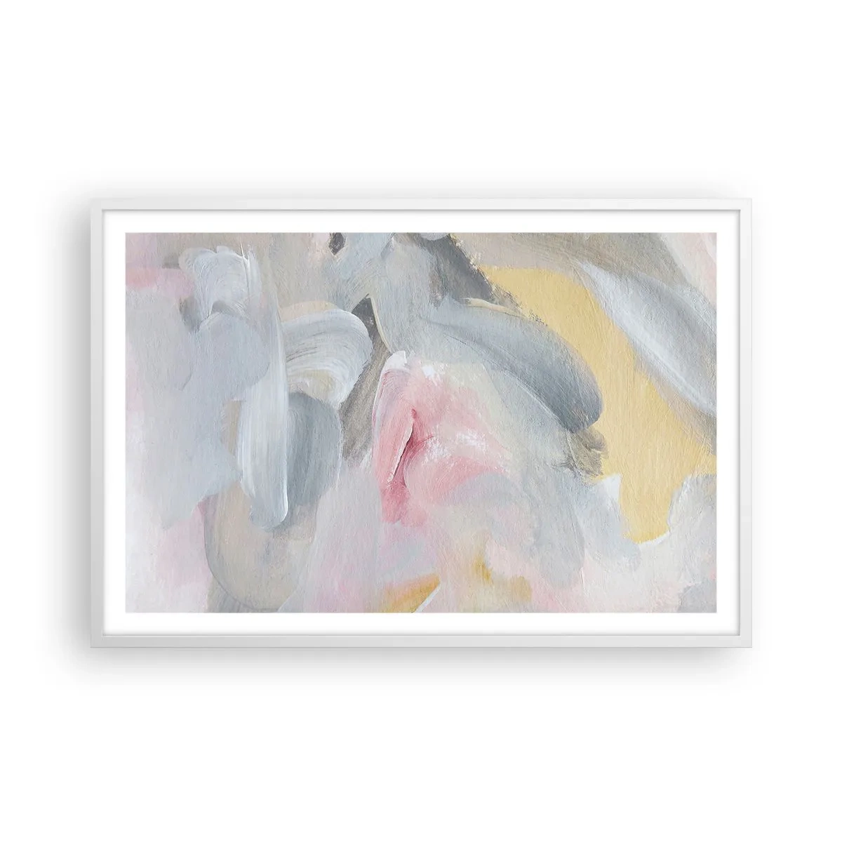 Poster in einem weißen Rahmen - In einer Pastellwelt - 91x61 cm