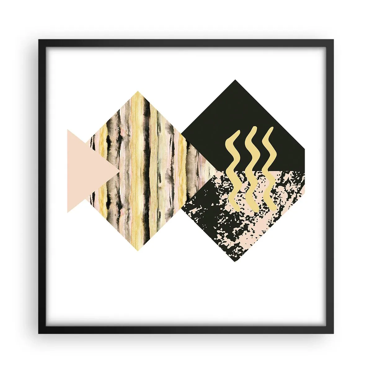 Poster in einem schwarzem Rahmen - Es ist nicht so einfach - 50x50 cm