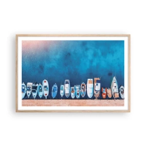 Poster in einem Rahmen aus heller Eiche - In einer Reihe - 91x61 cm
