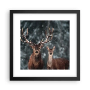 Poster in einem schwarzem Rahmen - Herr des Waldes mit seiner Frau - 30x30 cm