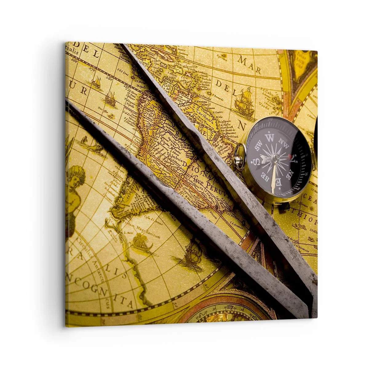 Bild auf Leinwand - Leinwandbild - Wo sind diese Schätze? - 50x50 cm