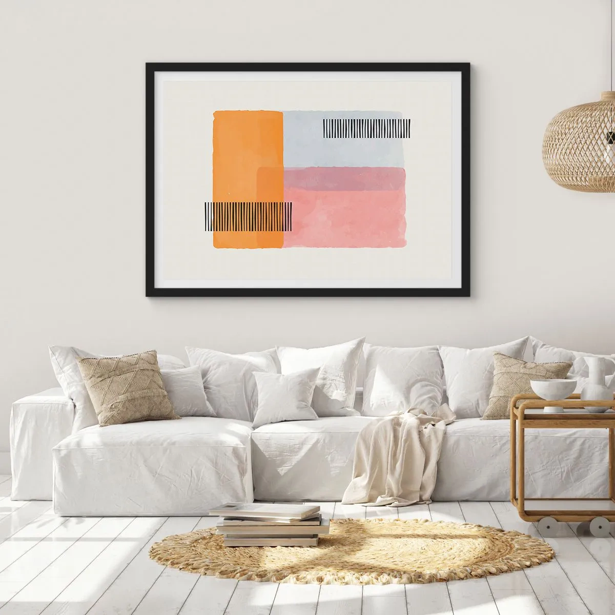 Poster in einem schwarzem Rahmen - Von Ecke zu Ecke - 50x40 cm