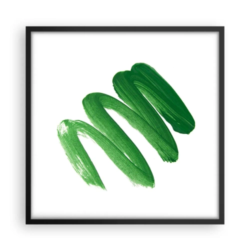 Poster in einem schwarzem Rahmen - Grüner Witz - 50x50 cm