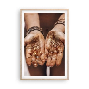 Poster in einem Rahmen aus heller Eiche - Ein Geschenk für dich - 61x91 cm