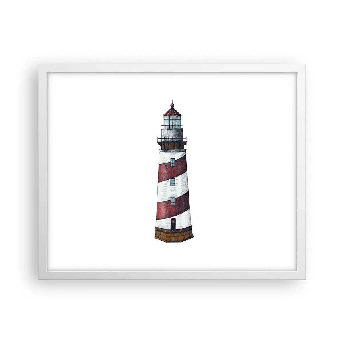 Poster in einem weißen Rahmen - Immer auf der Hut - 50x40 cm