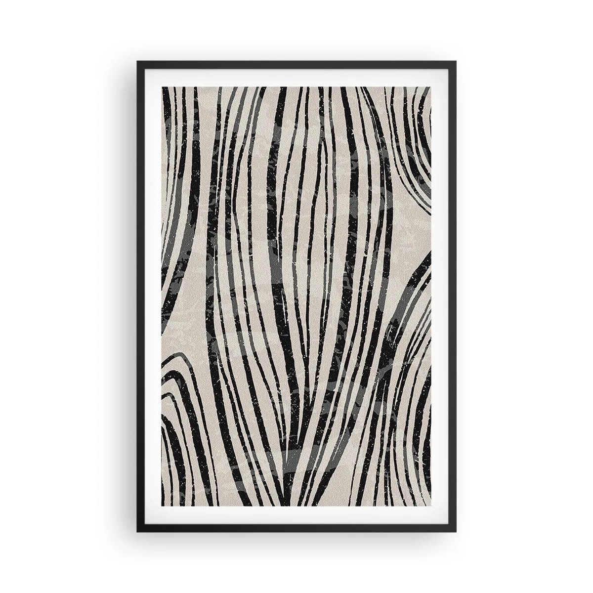 Poster in einem schwarzem Rahmen - Linienpool - 61x91 cm