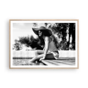 Poster in einem Rahmen aus heller Eiche - Sommertraum - 100x70 cm