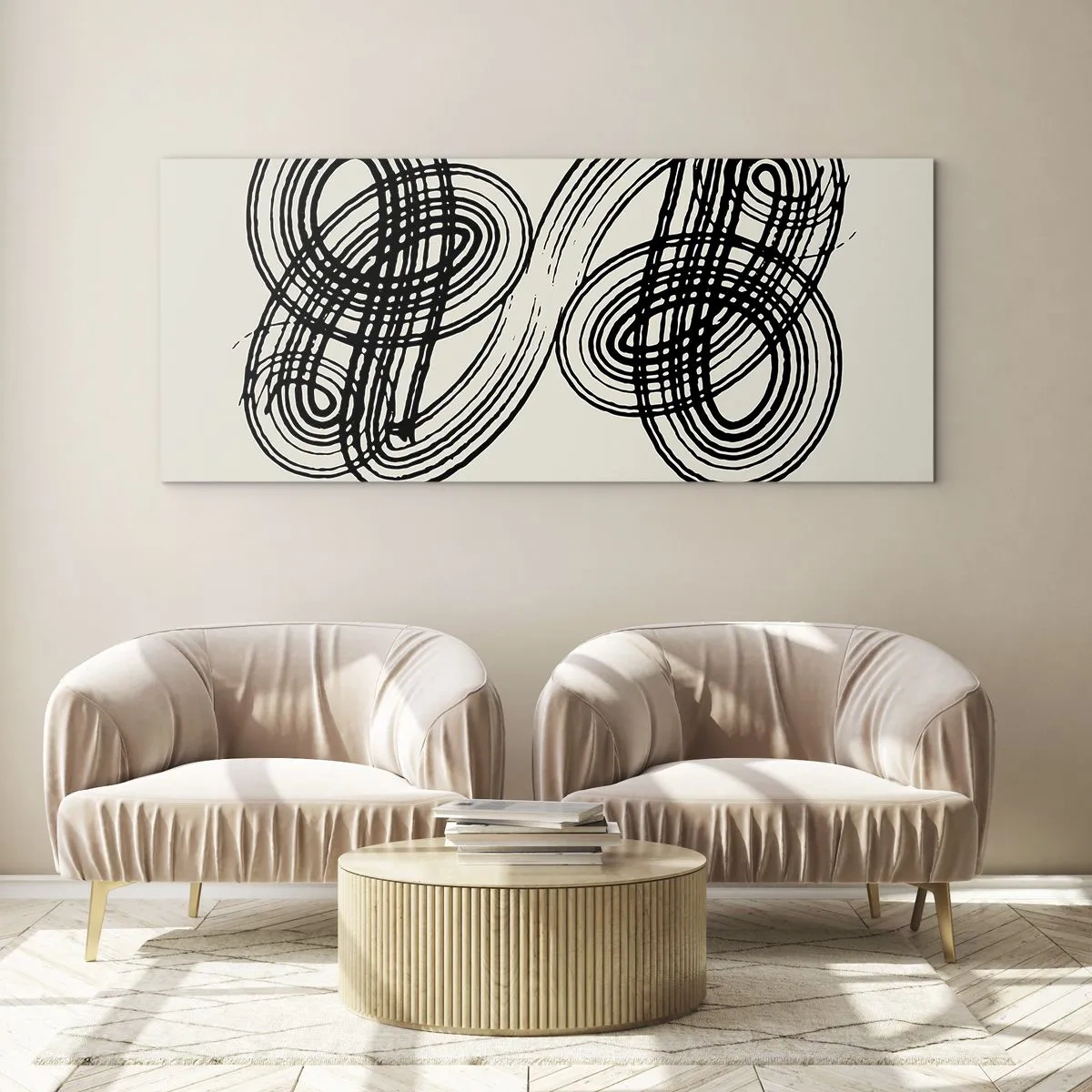 Glasbild - Bild auf glas - Es kam spontan heraus - 100x40 cm