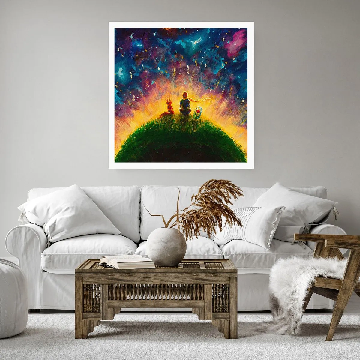 Poster - Liebe und Freundschaft - die ganze Welt - 40x40 cm